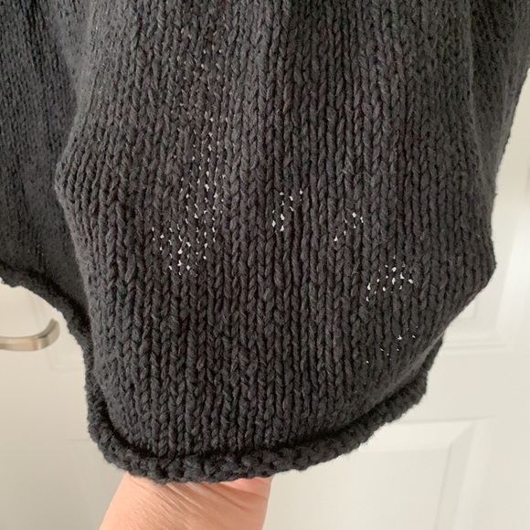 NWT LOFT Crochet Knit 3/4 Sleeves Drop Shoulder Open Cardigan Sweater Size M - Picture 15 of 16